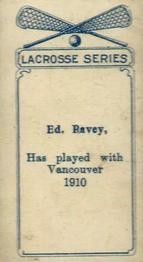 1910 Imperial Tobacco Lacrosse Color (C60) #39 Ed Ravey Back